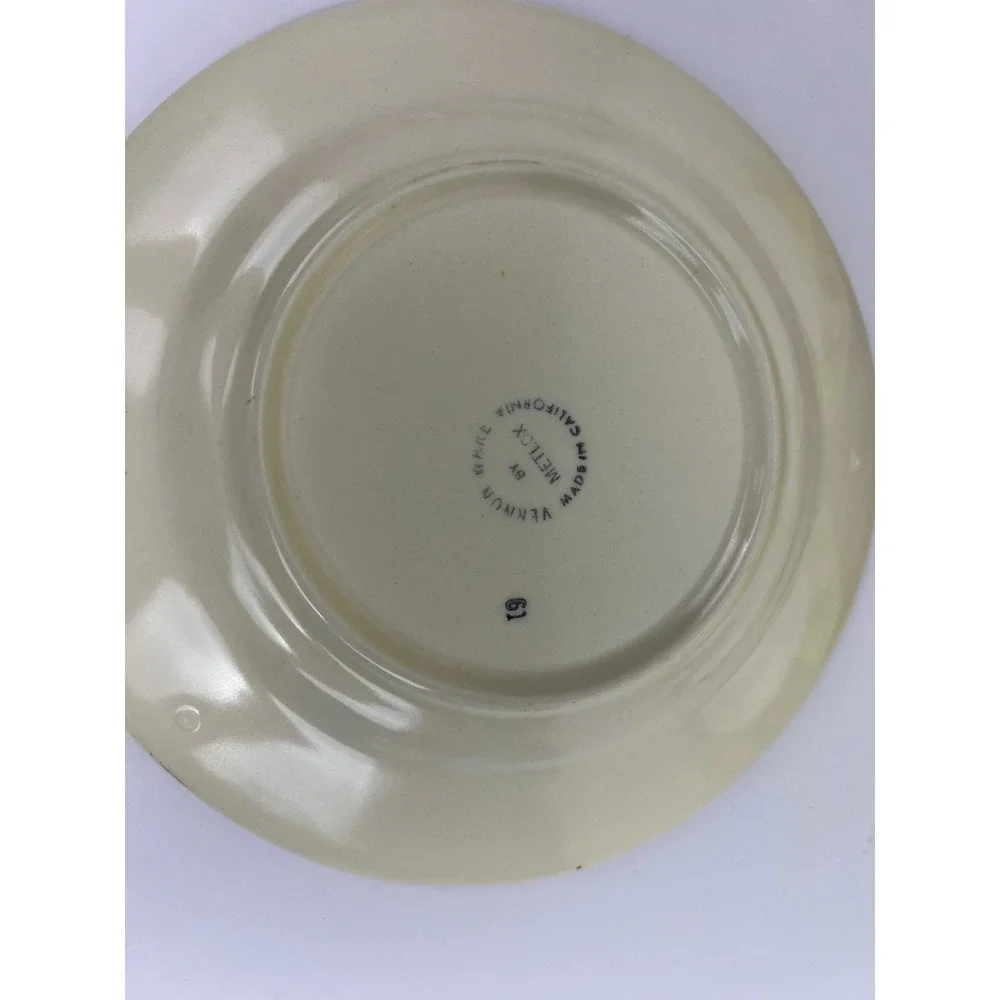 Vintage Della Robbia Metlox Poppytrail Vernon‎ Ware 7.5